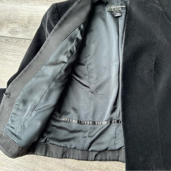 Club  Monaco Stand Collar Velvet Blazer - Picture 10 of 15